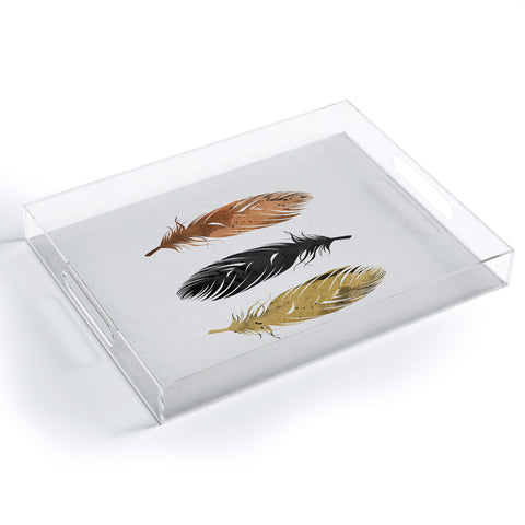 Orara Studio Tribal Feathers Acrylic Tray