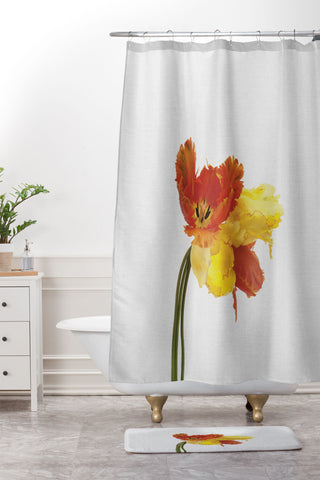 Orara Studio Tulip Still Life Shower Curtain And Mat