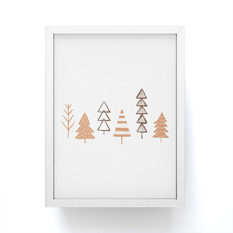 Orara Studio Winter Trees Illustration Framed Mini Art Print