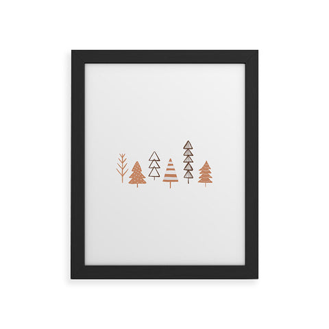 Orara Studio Winter Trees Illustration Framed Art Print