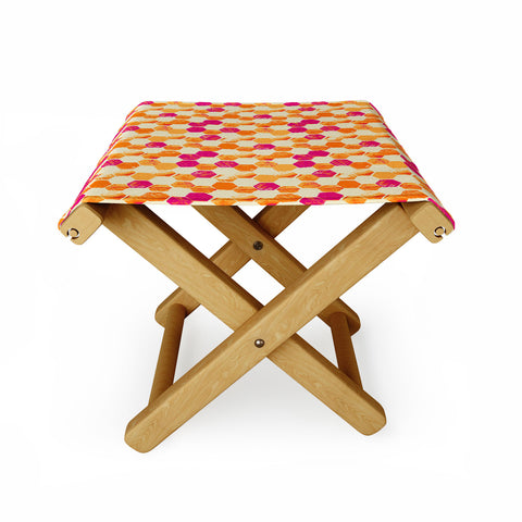 Pattern State Hex Folding Stool