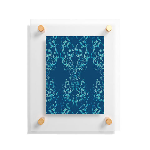 Pattern State Squirrel Swirl Indigo Floating Acrylic Print