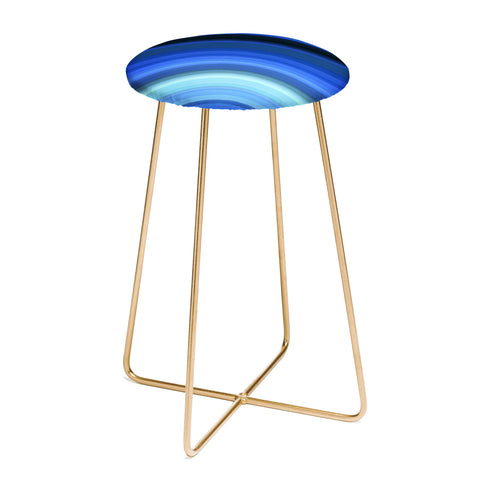 Paul Kimble Blue Stripes Counter Stool