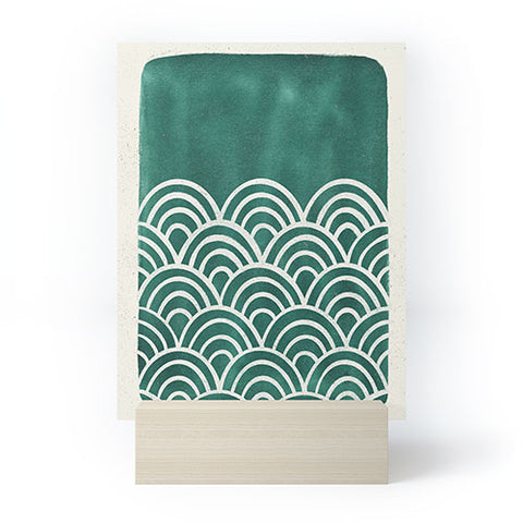 Pauline Stanley Scallop Teal Mini Art Print