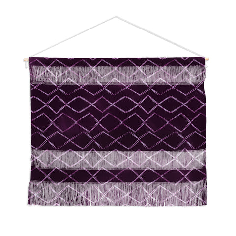 PI Photography and Designs Chevron Lines Purple Wall Hanging Landscape