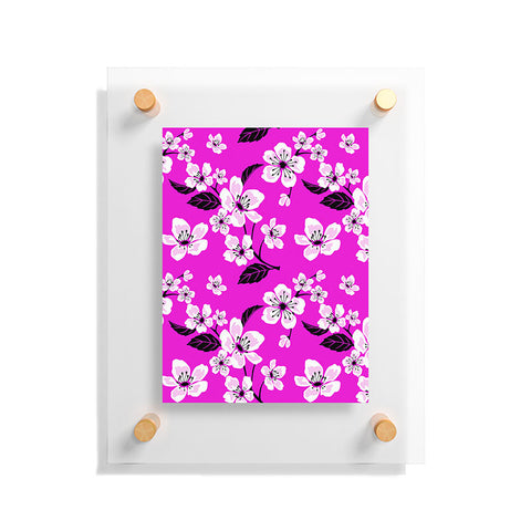 PI Photography and Designs Fuschia Sakura Flowers Floating Acrylic Print