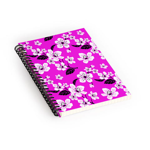 PI Photography and Designs Fuschia Sakura Flowers Spiral Notebook