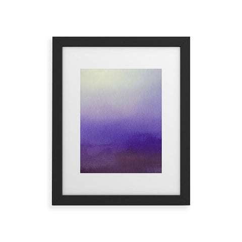 PI Photography and Designs Purple White Watercolor Blend Framed Art Print