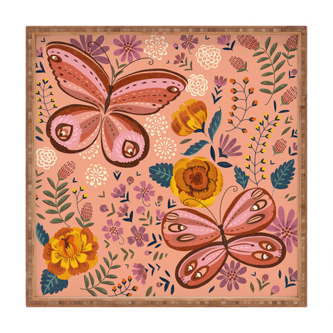 Pimlada Phuapradit Butterfly twins Square Tray