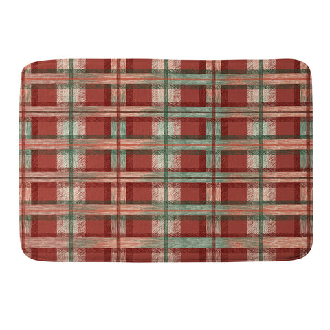 Pimlada Phuapradit Christmas Tartan Memory Foam Bath Mat