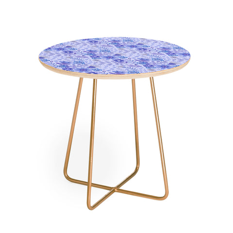 Pimlada Phuapradit Summer Floral Blue 2 Round Side Table