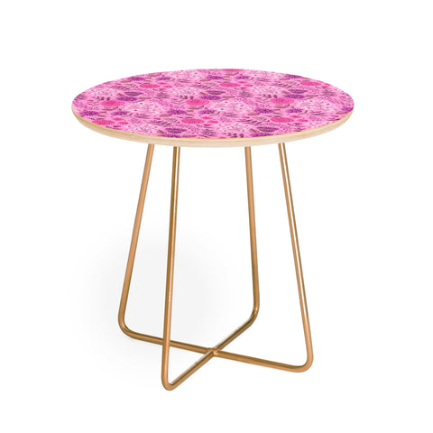 Pimlada Phuapradit Summer Floral Pink 2 Round Side Table