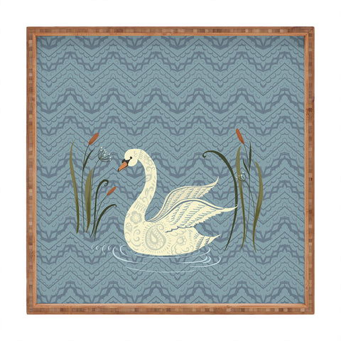 Pimlada Phuapradit winter swan Square Tray