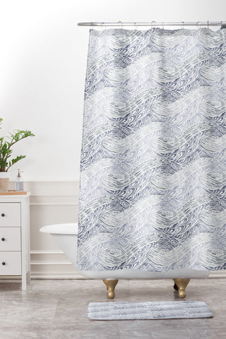 Pimlada Phuapradit wooden wave Shower Curtain And Mat