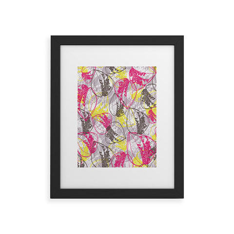 Rachael Taylor Organic Retro Leaves Framed Art Print