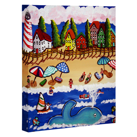 Renie Britenbucher Doris the Blue Whale at Cape Cod Art Canvas