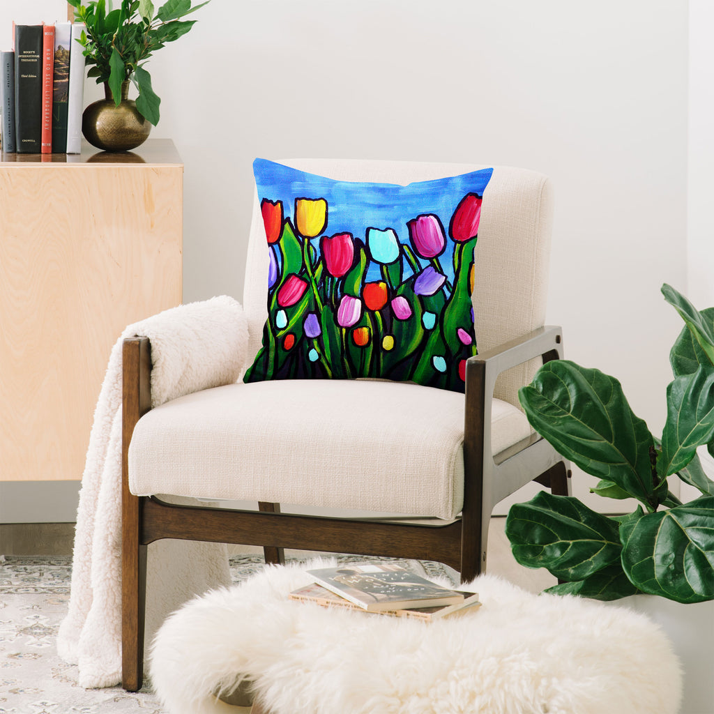 Tulips Throw Pillow Renie Britenbucher