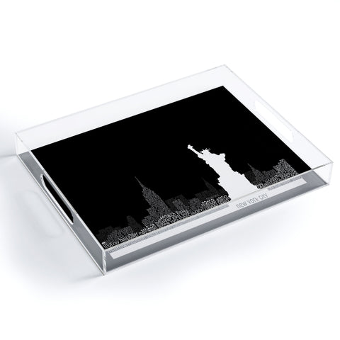 Restudio Designs New York Skyline 4 Acrylic Tray