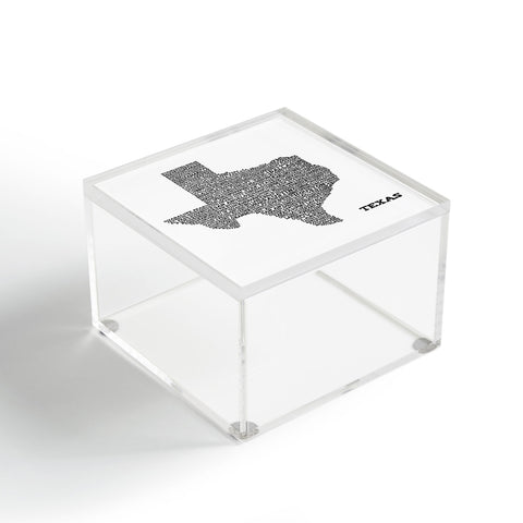 Restudio Designs Texas Map Acrylic Box