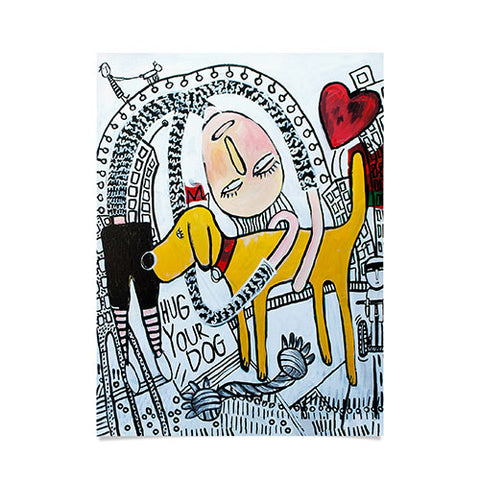 Robin Faye Gates Hug Your Dog Poster