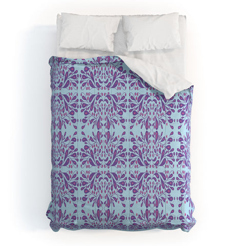 Rosie Brown Purple Blooms Comforter