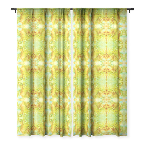 Rosie Brown Sky Peeking Sheer Window Curtain