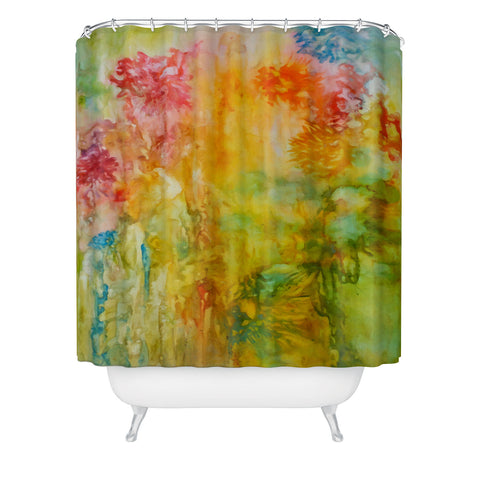 Rosie Brown Wallflower Shower Curtain