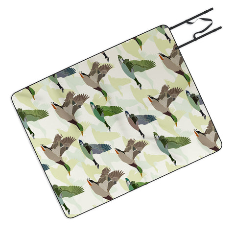Sabine Reinhart Flying Ducks Picnic Blanket