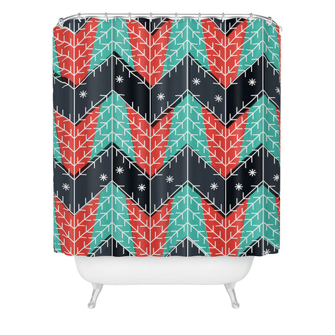 Sam Osborne Christmas Trees Shower Curtain