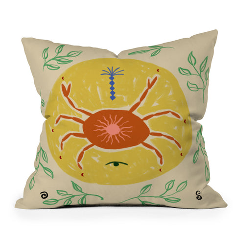 sandrapoliakov CANCER I Throw Pillow