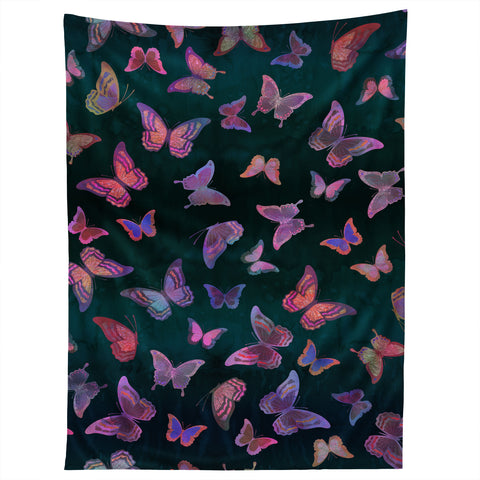 Schatzi Brown Butterfly Forest Green Tapestry