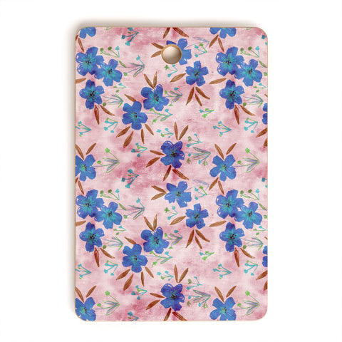 Schatzi Brown Leila Floral Pink Cutting Board Rectangle