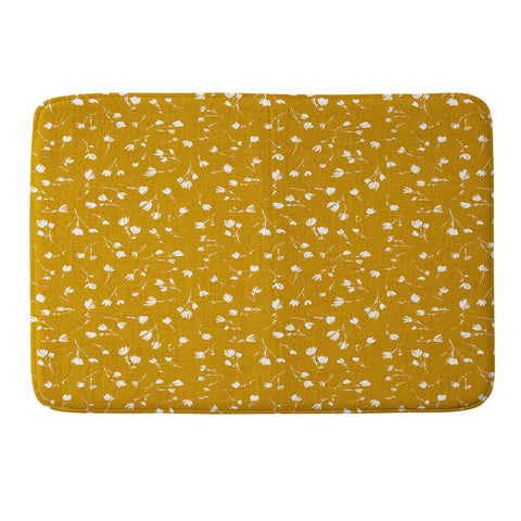 Schatzi Brown Libby Floral Marigold Memory Foam Bath Mat