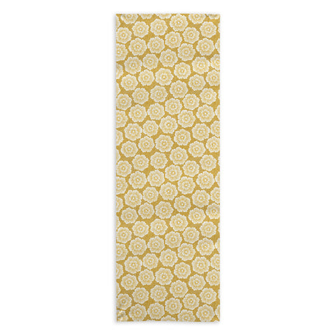 Schatzi Brown Lucy Floral Yellow Yoga Towel