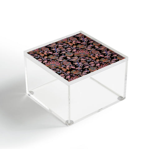 Schatzi Brown Mendhi Floral Black Acrylic Box