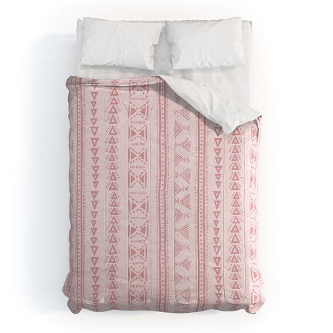 Schatzi Brown Mud Cloth 5 Pink Comforter