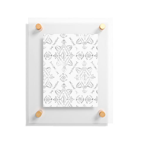 Schatzi Brown Reeve Pattern White Floating Acrylic Print