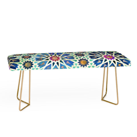 Schatzi Brown Tangier Tile Green Bench