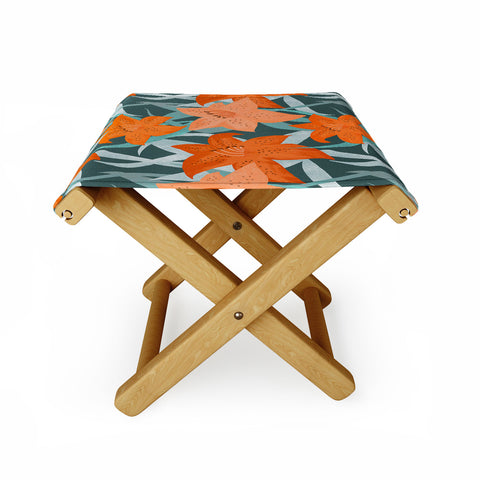 Sewzinski Tiger Lilies Folding Stool