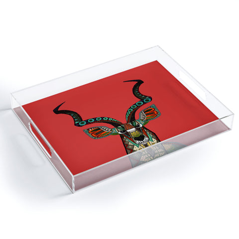 Sharon Turner antelope red Acrylic Tray