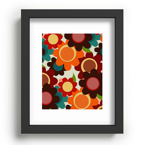 Sharon Turner Autumn Flowers Recessed Framing Rectangle