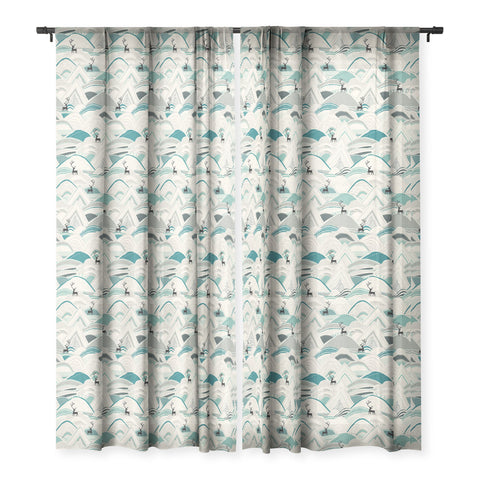 Sharon Turner caribou mountains Sheer Window Curtain