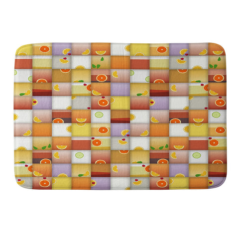 Sharon Turner cocktail squares Memory Foam Bath Mat