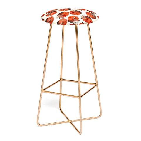 Sharon Turner curled fox polka ivory Bar Stool