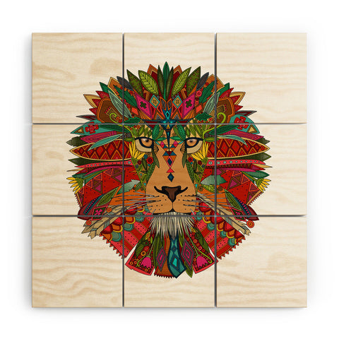 Sharon Turner lion Wood Wall Mural