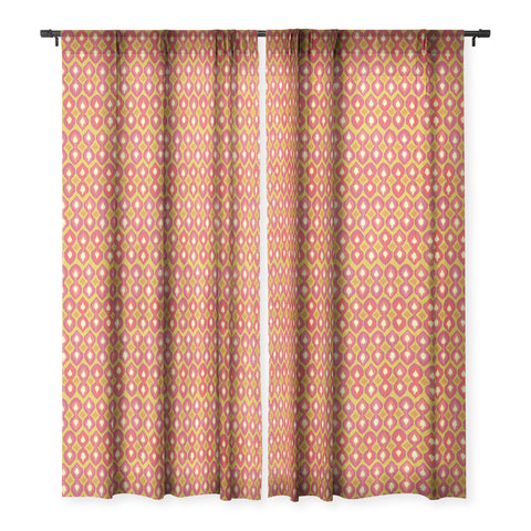 Sharon Turner Party Boardwalk Ikat Sheer Window Curtain