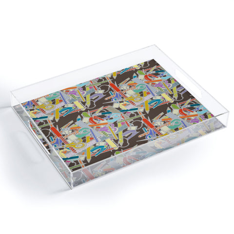 Sharon Turner School Stripe Acrylic Tray