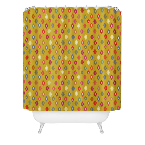 Sharon Turner Sunny Little Ikat Diamonds Shower Curtain