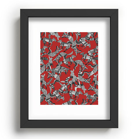 Sharon Turner woodland fox party red Recessed Framing Rectangle