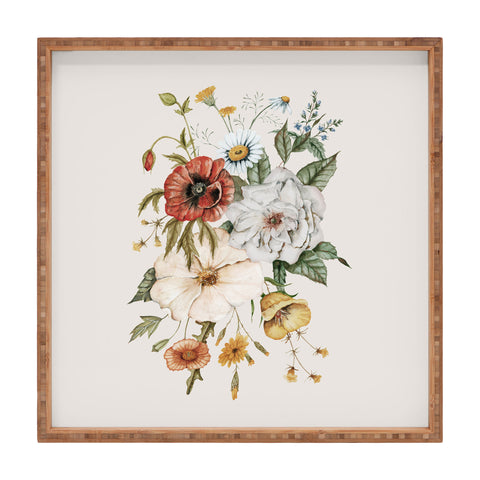 Shealeen Louise Wildflower Bouq Creme Square Tray